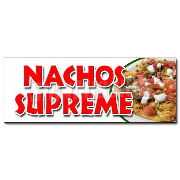 Signmission NACHOS SUPREME DECAL sticker snack melted mexican chili tacos tex mex, D-48 Nachos Supreme D-48 Nachos Supreme - main